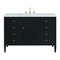 James Martin Vanities 48'' Vanity, Carbon Oak w/ 3 CM Carrara White Marble Top 485-V48-CBO-3CAR - alternate 1